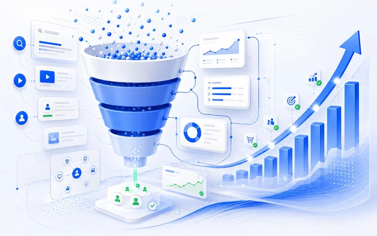 Paid ads management illustration: ad spend traced through to closed customers | Aluxads