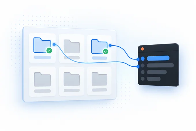 Two connected folders out of six, the rest stay out of reach | Aluxads